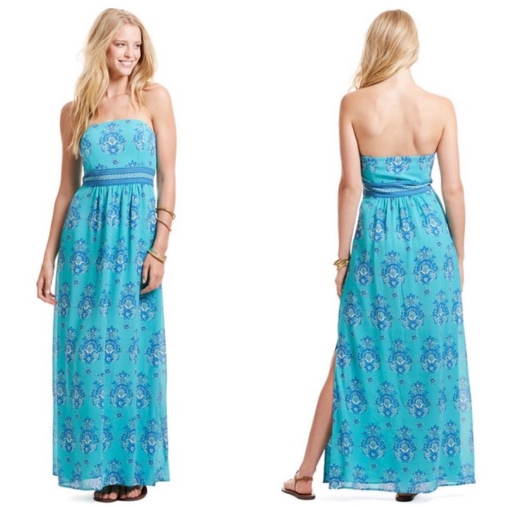 Vineyard Vines Scarf Print Maxi Dress, Medallion Print Gown